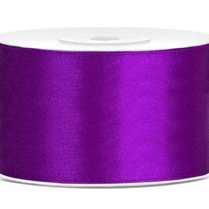 Satijn Lint Paars 38mm 25m van Partydeco koop je bij Partywinkel