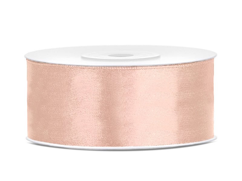 Satijn Lint Perzikkleur 25mm 25m van Partydeco koop je bij Partywinkel