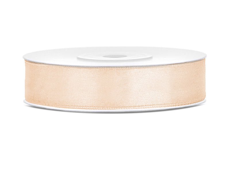 Satijn Lint Vanille Creme 12mm 25m van Partydeco koop je bij Partywinkel