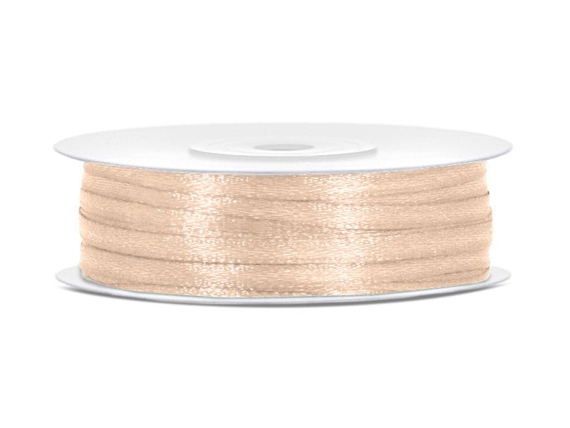 Satijn Lint Vanille Creme 3mm 50m van Partydeco koop je bij Partywinkel
