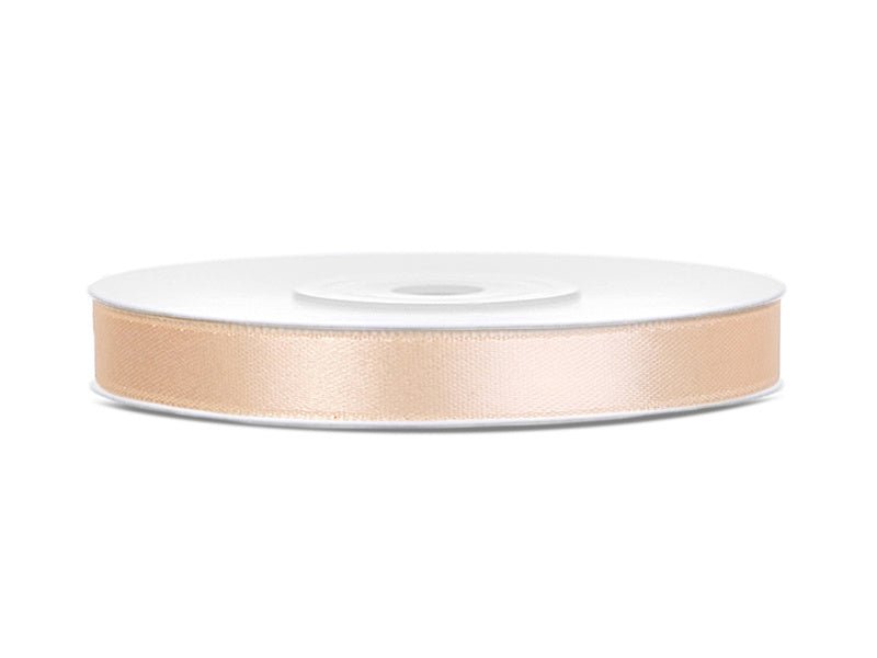Satijn Lint Vanille Creme 6mm 25m van Partydeco koop je bij Partywinkel