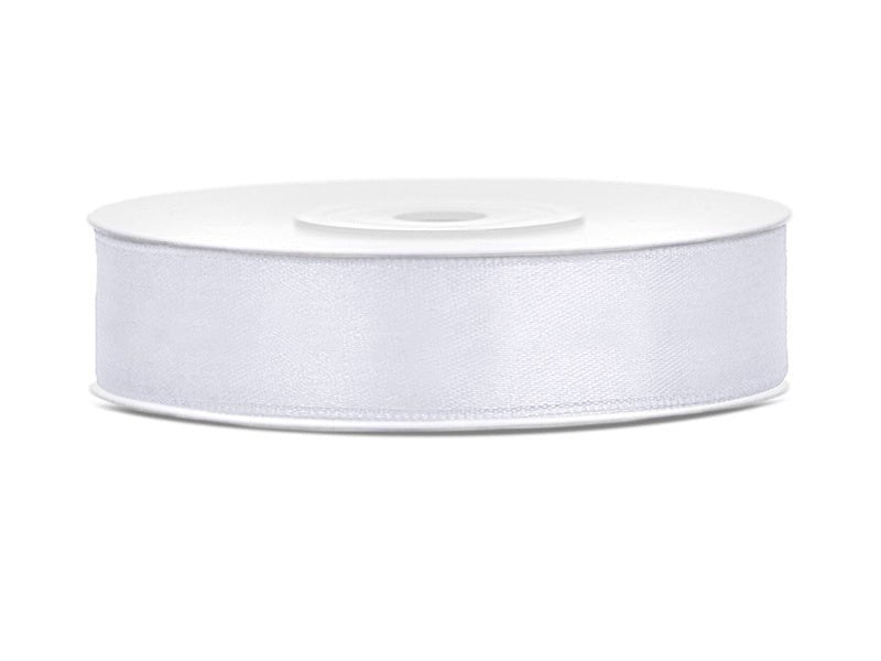 Satijn Lint Wit 12mm 25m van Partydeco koop je bij Partywinkel