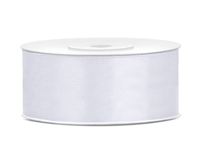 Satijn Lint Wit 25mm 25m van Partydeco koop je bij Partywinkel