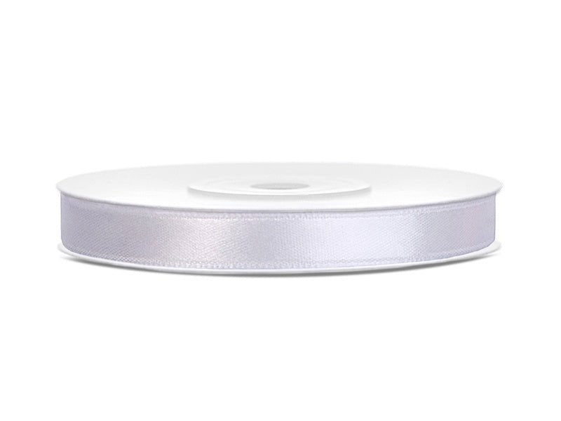 Satijn Lint Wit 6mm 25m van Partydeco koop je bij Partywinkel