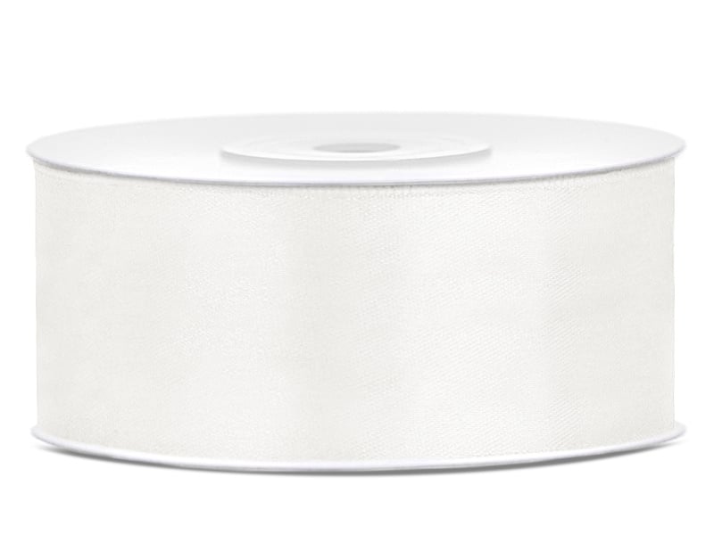 Satijn Lint Wit Pastel 25mm 25m van Partydeco koop je bij Partywinkel