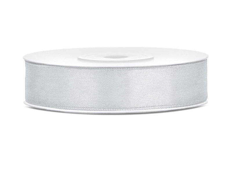 Satijn Lint Zilver 12mm 25m van Partydeco koop je bij Partywinkel