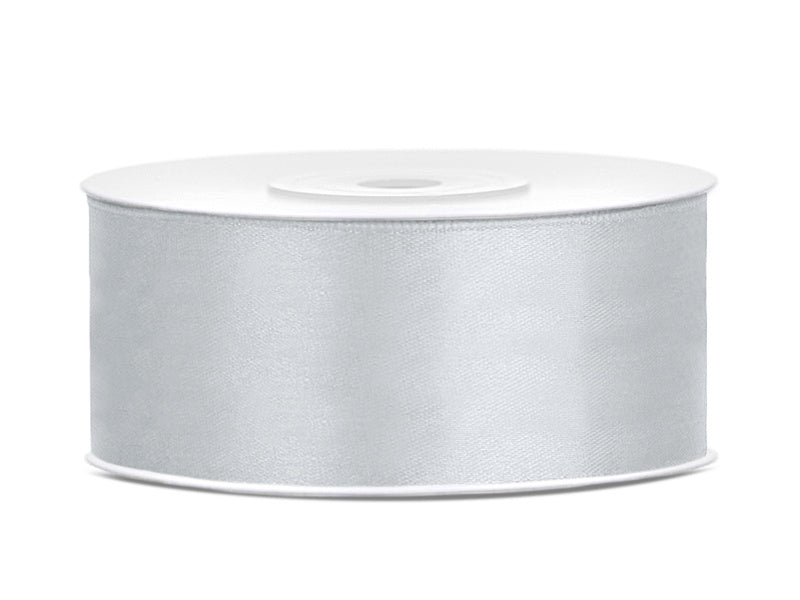 Satijn Lint Zilver 25mm 25m van Partydeco koop je bij Partywinkel