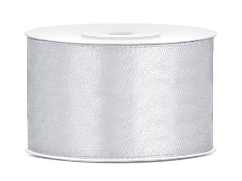 Satijn Lint Zilver 38mm 25m van Partydeco koop je bij Partywinkel