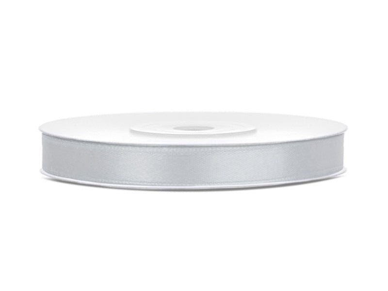 Satijn Lint Zilver 6mm 25m van Partydeco koop je bij Partywinkel