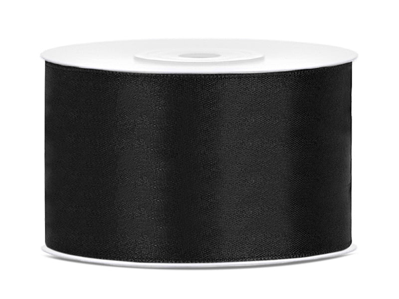 Satijn Lint Zwart 38mm 25m van Partydeco koop je bij Partywinkel