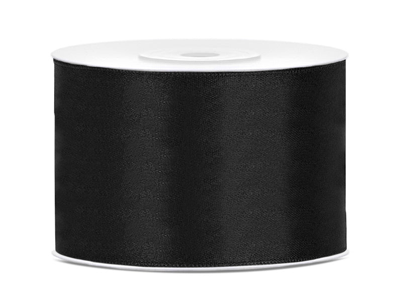 Satijn Lint Zwart 50mm 25m van Partydeco koop je bij Partywinkel