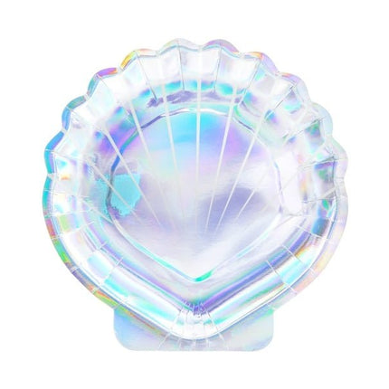 Schelp Bordjes Parelmoer 18,5cm 6st van Partydeco koop je bij Partywinkel