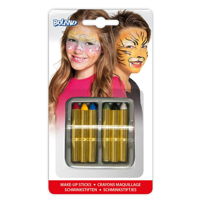 Schmink Stiften 6 delig van Boland koop je bij Partywinkel