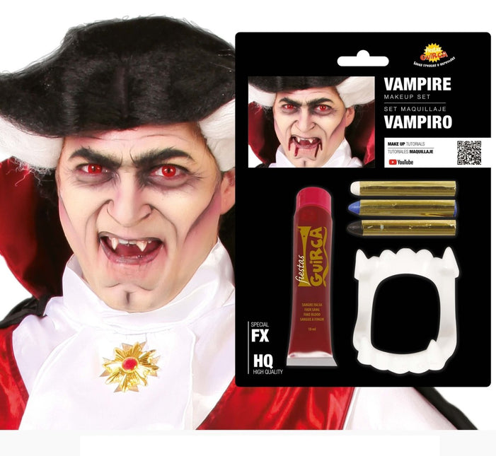 Schminkset Vampier met Gebit 20ml van Fiestas Guirca koop je bij Partywinkel