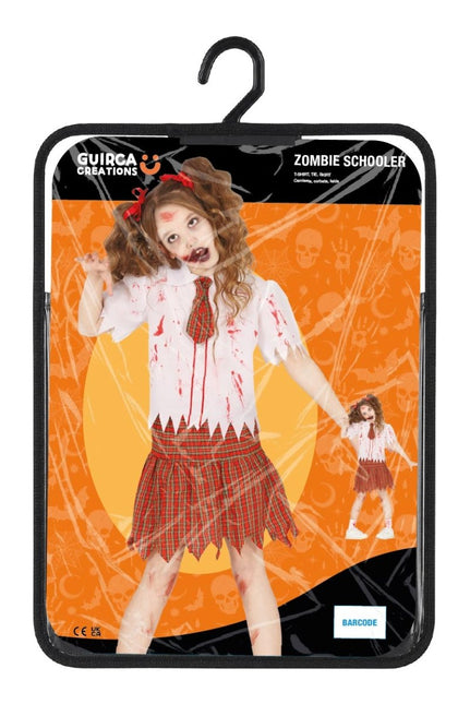 Schoolmeisje Kostuum Rood Wit Zombie van Fiestas Guirca koop je bij Partywinkel