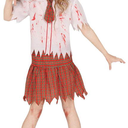 Schoolmeisje Kostuum Rood Wit Zombie van Fiestas Guirca koop je bij Partywinkel