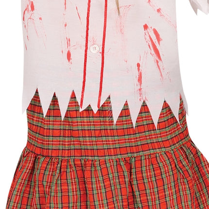 Schoolmeisje Kostuum Rood Wit Zombie van Fiestas Guirca koop je bij Partywinkel