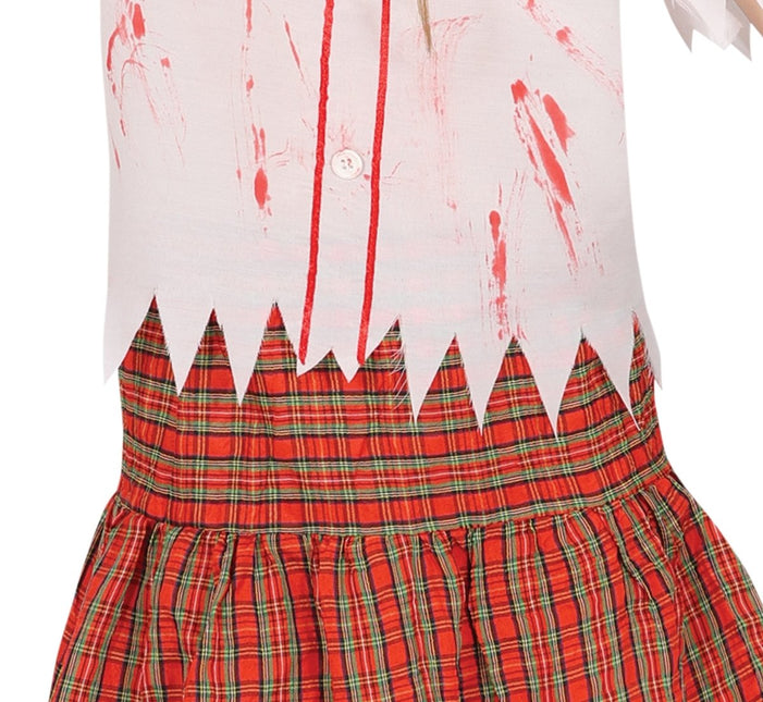 Schoolmeisje Kostuum Rood Wit Zombie van Fiestas Guirca koop je bij Partywinkel