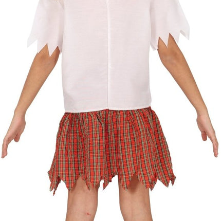 Schoolmeisje Kostuum Rood Wit Zombie van Fiestas Guirca koop je bij Partywinkel