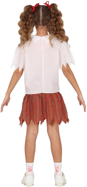 Schoolmeisje Kostuum Rood Wit Zombie van Fiestas Guirca koop je bij Partywinkel