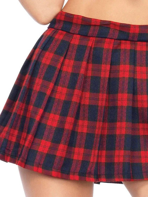 Schoolmeisje Kostuum Wit Rood Dames Leg Avenue van Leg Avenue koop je bij Partywinkel