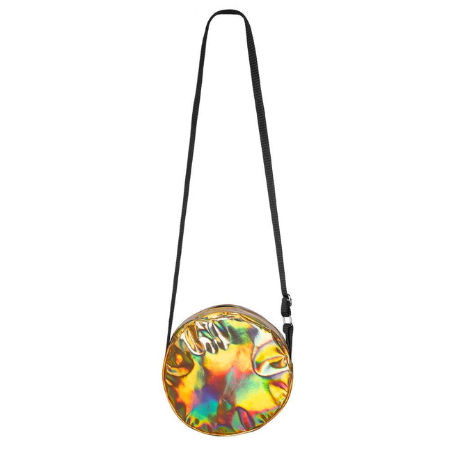 Schoudertasje Holografisch Goud 20cm van Boland koop je bij Partywinkel