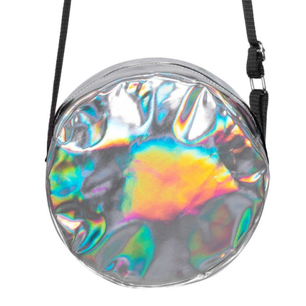 Schoudertasje Holografisch Zilver 20cm van Boland koop je bij Partywinkel