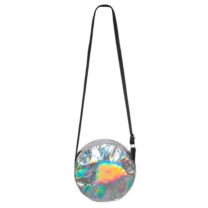 Schoudertasje Holografisch Zilver 20cm van Boland koop je bij Partywinkel