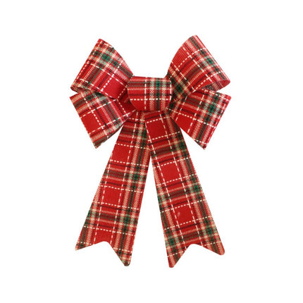Red Green Bow Scotch Plaid 38cm