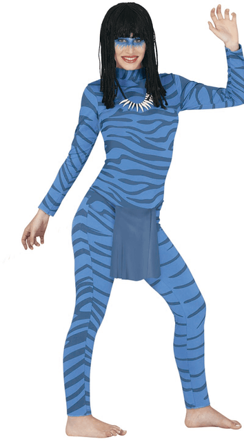 Second Skin Strepen Dames Blauw van Fiestas Guirca koop je bij Partywinkel