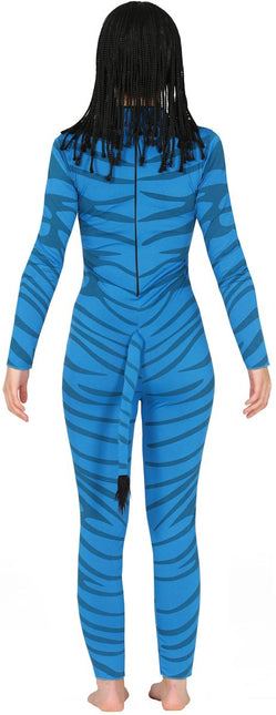 Second Skin Strepen Dames Blauw van Fiestas Guirca koop je bij Partywinkel