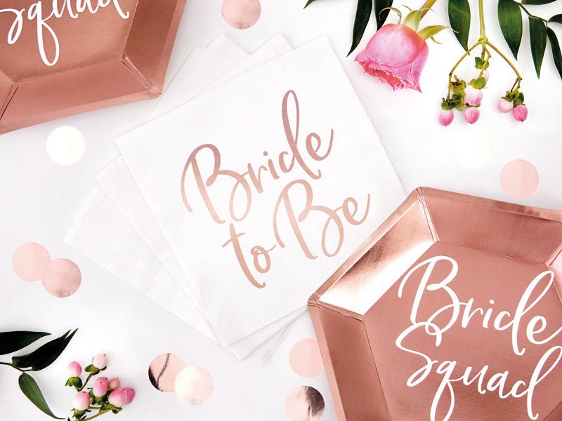 Servetten Bride To Be 33cm 20st van Partydeco koop je bij Partywinkel