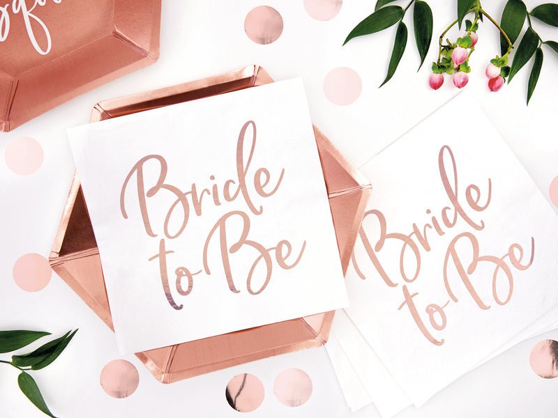 Servetten Bride To Be 33cm 20st van Partydeco koop je bij Partywinkel