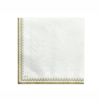 Servetten Eerste Communie Ihs Wit Goud 33cm 20st van Partydeco koop je bij Partywinkel
