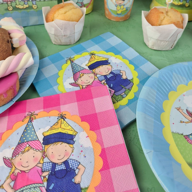 Servetten Fien & Teun 33cm 20st van Haza Witbaard koop je bij Partywinkel