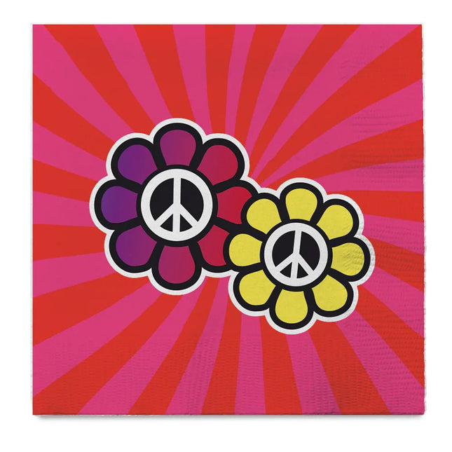 Servetten Hippie 33cm 20st van Boland koop je bij Partywinkel