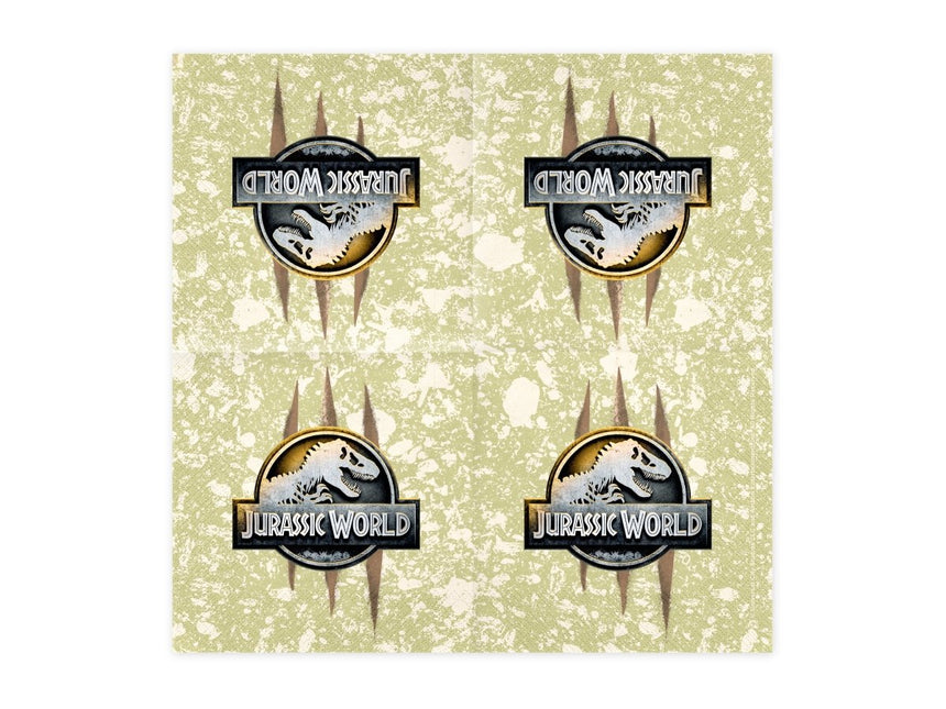 Servetten Jurassic World, 33x33 cm, mix van Partydeco koop je bij Partywinkel