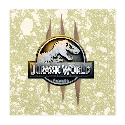 Servetten Jurassic World, 33x33 cm, mix van Partydeco koop je bij Partywinkel