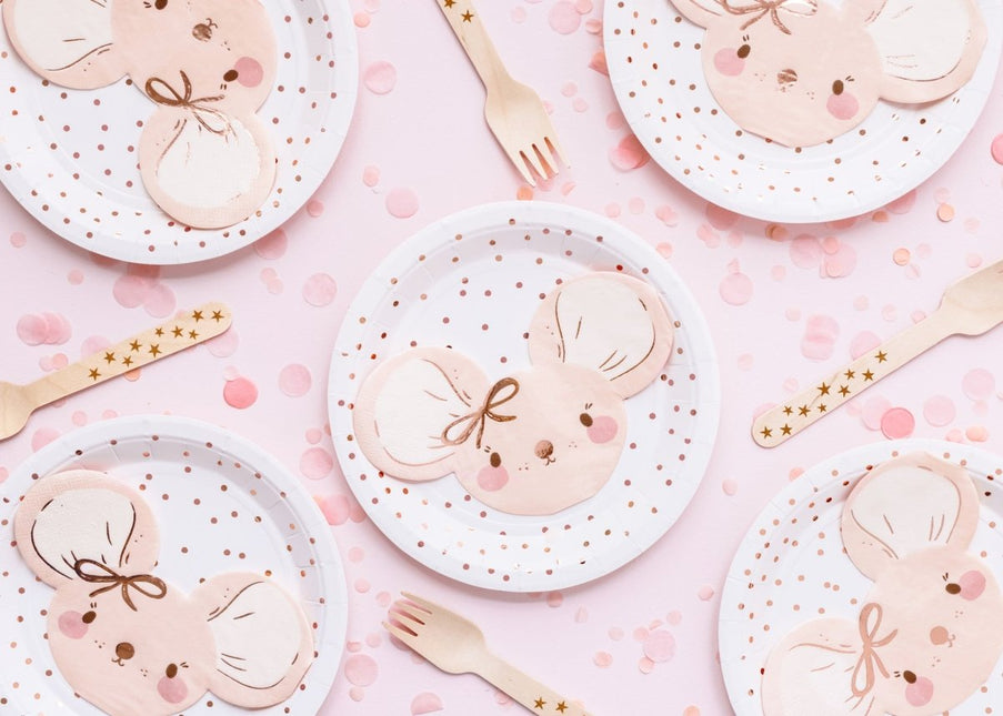 Servetten Muis 16cm 20st van Partydeco koop je bij Partywinkel