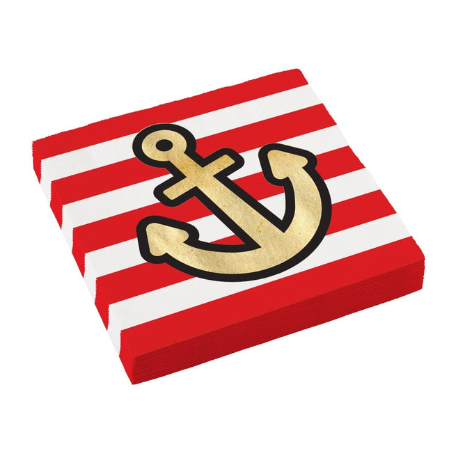 Servetten Piraten 33cm 16st van Riethmueller koop je bij Partywinkel