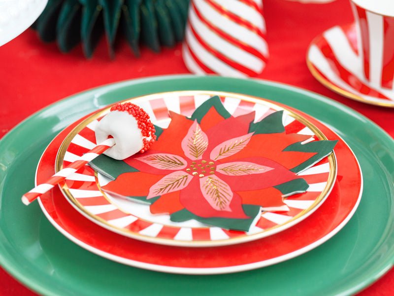 Servetten Rode Kerst Ster 15,5cm 20st van Partydeco koop je bij Partywinkel