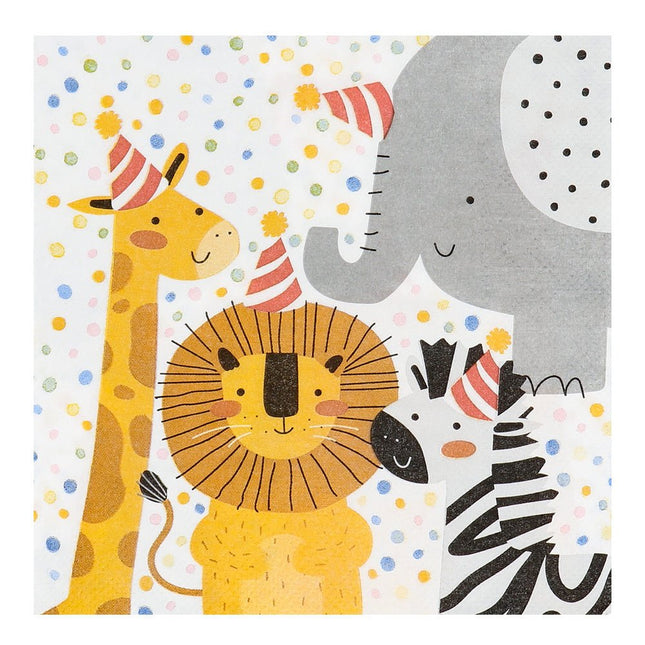 Servetten Safari Papier 33cm van Boland koop je bij Partywinkel