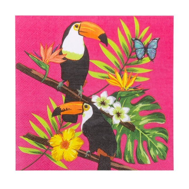 Servetten Toekan Papier 33cm van Boland koop je bij Partywinkel