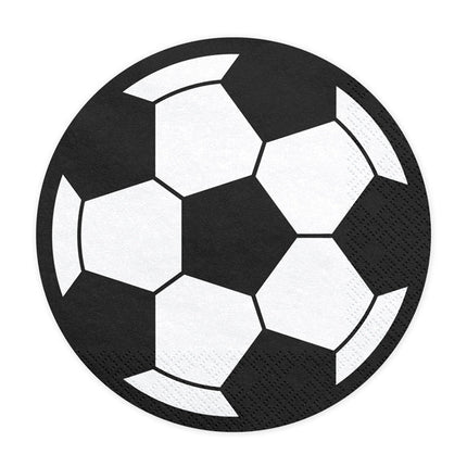 Servetten Voetbal 13,5cm 20st van Partydeco koop je bij Partywinkel