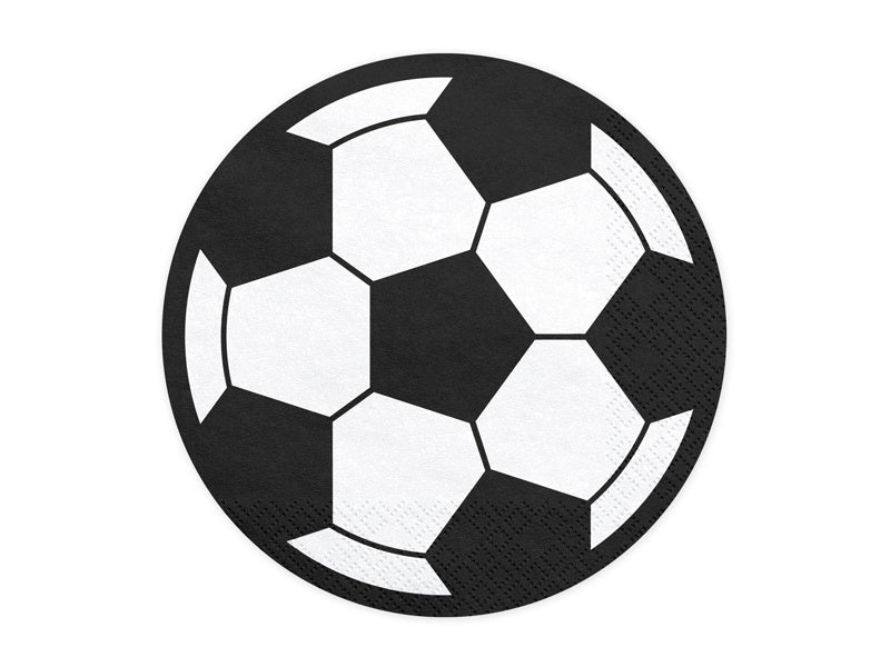 Servetten Voetbal 13,5cm 20st van Partydeco koop je bij Partywinkel