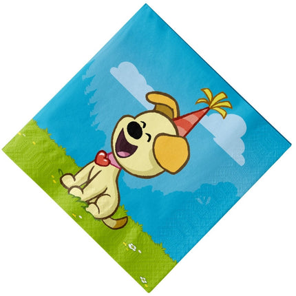 Servetten Woezel & Pip 33cm 20st van Haza Witbaard koop je bij Partywinkel