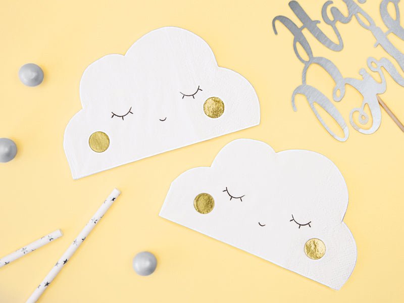 Servetten Wolk 16cm 20st van Partydeco koop je bij Partywinkel