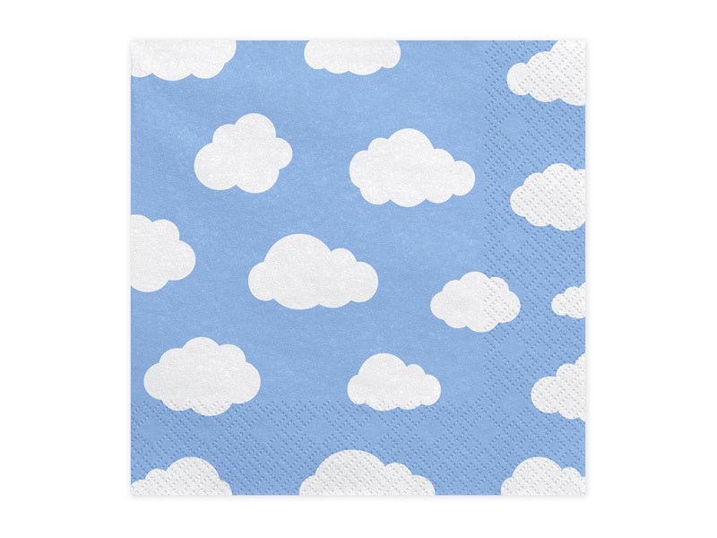 Servetten Wolken 33cm 20st van Partydeco koop je bij Partywinkel