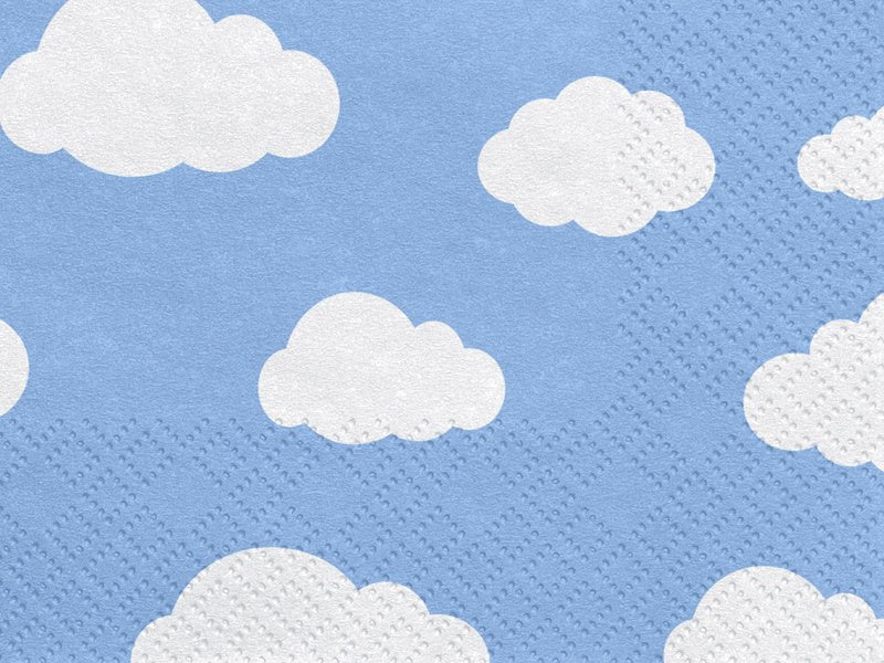 Servetten Wolken 33cm 20st van Partydeco koop je bij Partywinkel