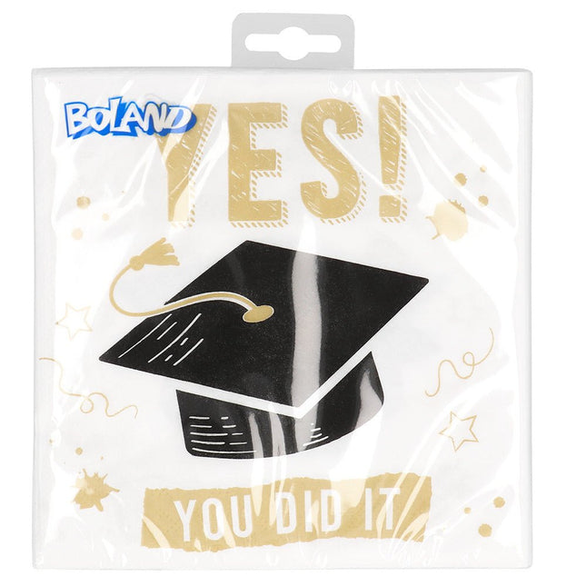 Servetten Yes You Did It 33cm 20st van Boland koop je bij Partywinkel